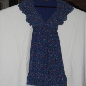 Forever 21 Blue with pink and red floral dress